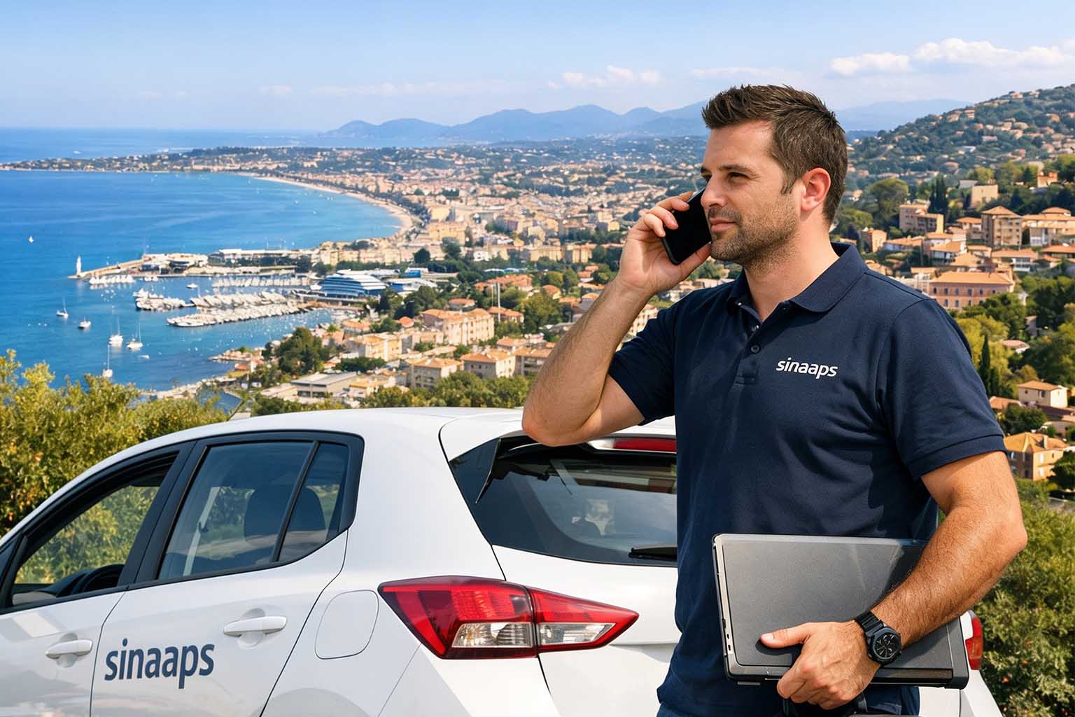 http://Technicien%20Sinaaps%20en%20intervention%20sur%20site%20avec%20vue%20sur%20la%20baie%20de%20Cannes,%20joignable%20pour%20les%20TPE/PME%20du%20bassin%20Cannes-Grasse